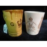 Royal Doulton commemorative beaker 'Coronation of Their Majesties King George V & Queen Mary 1911',