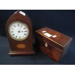 Small 19th Century mahogany tea caddy,