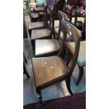 Set of four 19th Century mahogany bar back farmhouse kitchen chairs. (4) (B.P. 24% incl.