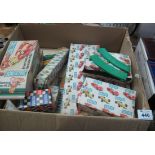 A box of vintage Scalextric items all in original boxes to include; conversion sets,