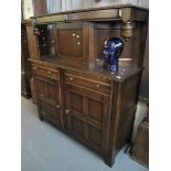 Reproduction oak court cupboard. (B.P. 24% incl.