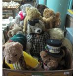 Two boxes of assorted teddy bears to include; Russ, Animal Talk etc. (2) (B.P. 24% incl.