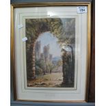 Charlotte Girdleston, 'Conway Castle', watercolours. Framed. (B.P. 24% incl.