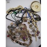 Collection of costume jewellery including clip on earrings. (B.P. 24% incl.