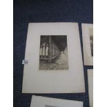Folio of assorted maps, etchings, posters and other prints,
