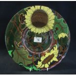 The Foley Wileman & Co 'Intarsio' Arts & Crafts design floral shallow dish. shape no. 3067, reg. no.