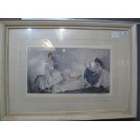 After Sir William Russell Flint RA: PPRWS (British 1880-1969), 'Interlude', a collotype print,