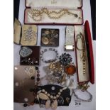 Box of assorted costume jewellery. (B.P. 24% incl.