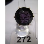 Large amethyst dress ring, 11.3g approx. (B.P. 24% incl.