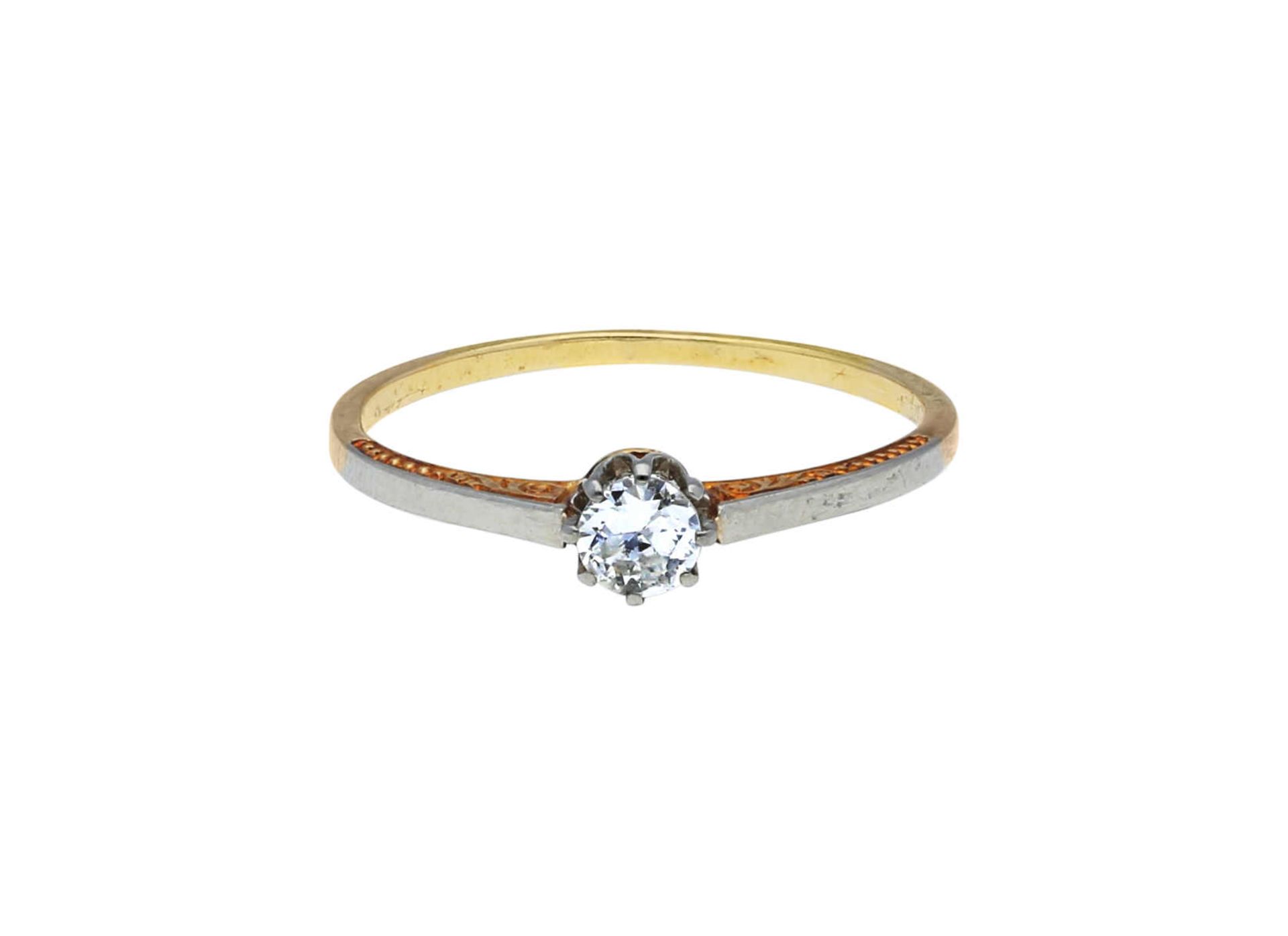 Diamant-Set, bestehend aus einem Collier, Ring und Brosche, elegantes Set in Weissgold/Roségold 18K.