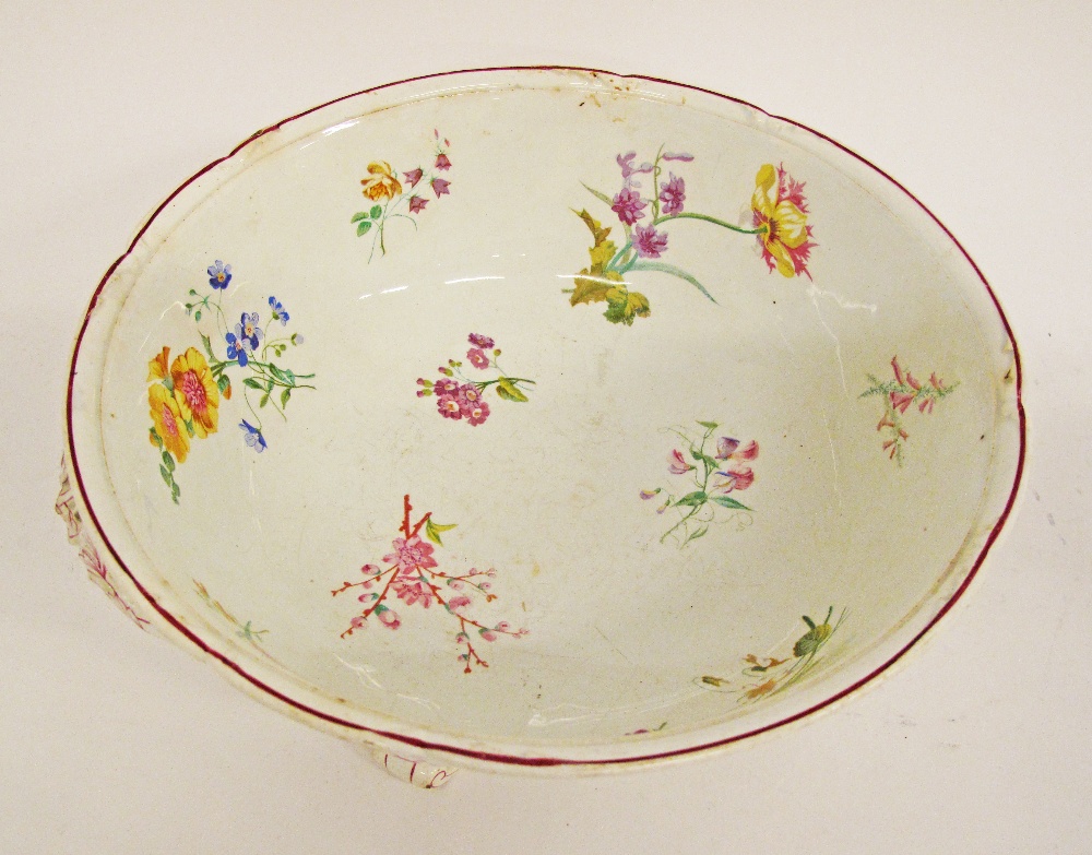 A large French porcelain twin handled fruit bowl marked "AU VASE ETRUSQUE, PARIS, 20 Boul. - Image 2 of 6