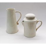 Two Italian Bellini Piu ceramic pitchers H30cm and H26cm. (2)