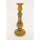 A French style brass table lamp stand without fittings 20th century, H32cm