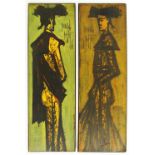 Two prints by Bernard Buffet - Matador and Toreador 80X26cm (2)