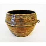 A brass / bronze cup African Ashanti tribe (Ghana) c19th century H8cm.