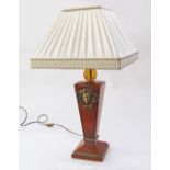 A Versace style ceramic table lamp, H70cm