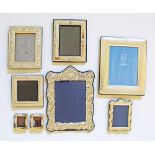 A collection of silver plated photo frames, the largest 28X20cm (8)