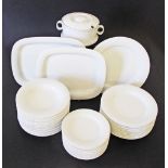 A German Hutshenreuther - SCALA pattern, white porcelain part dinner service, comprising 10 dinner