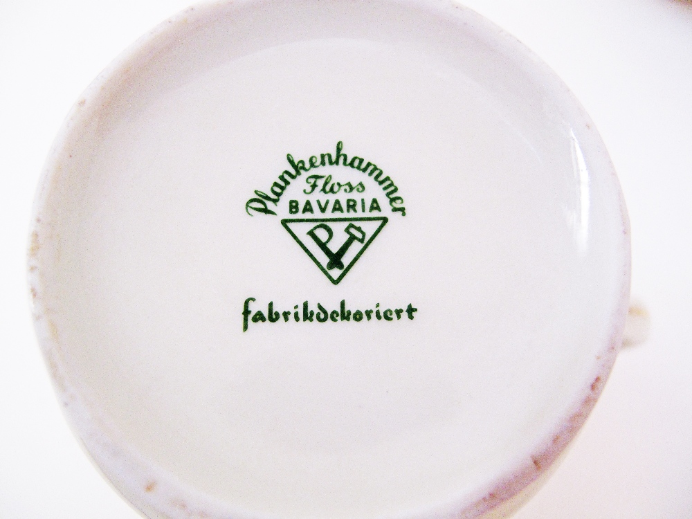 Plankenhammer Floss Bavaria - German vintage porcelain tea service comprising 1 tea pot, 1 lidded - Image 3 of 3