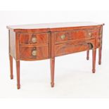 A Regency style mahogany veneered dresser W183cm, D63cm, H92cm