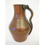 A Persian copper pitcher c18th/19th century with Arabic inscriptions H32cm