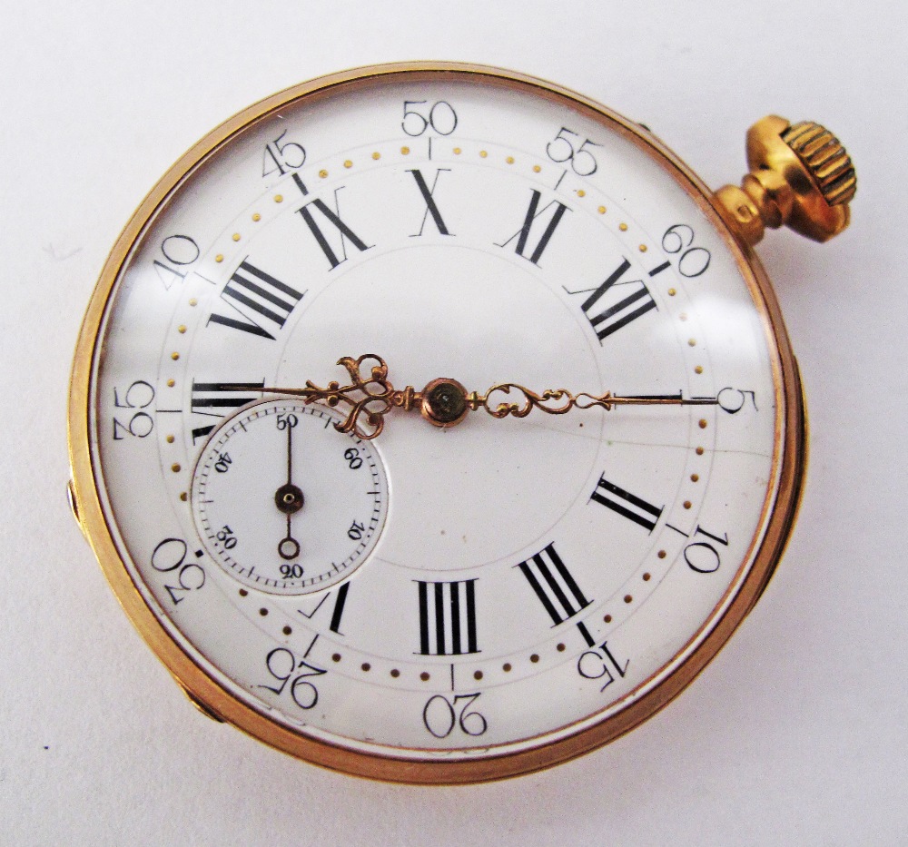 French gold pocket watch