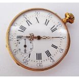 French gold pocket watch