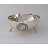 A Cypriot Silver rose bowl Hallmarked 830, W15cm, weight 206g