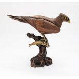 Elli Malevolti - Italy, Big Sea Eagle bird sculpture, resin & brass, c1950-1974. H40cm, L50cm.