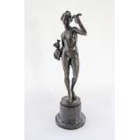 A c19th century sculpture of "Flora" after Adriaen de Vries (Dutch 1556-1626) bearing a signature