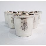 French Hallmarked silver beakers