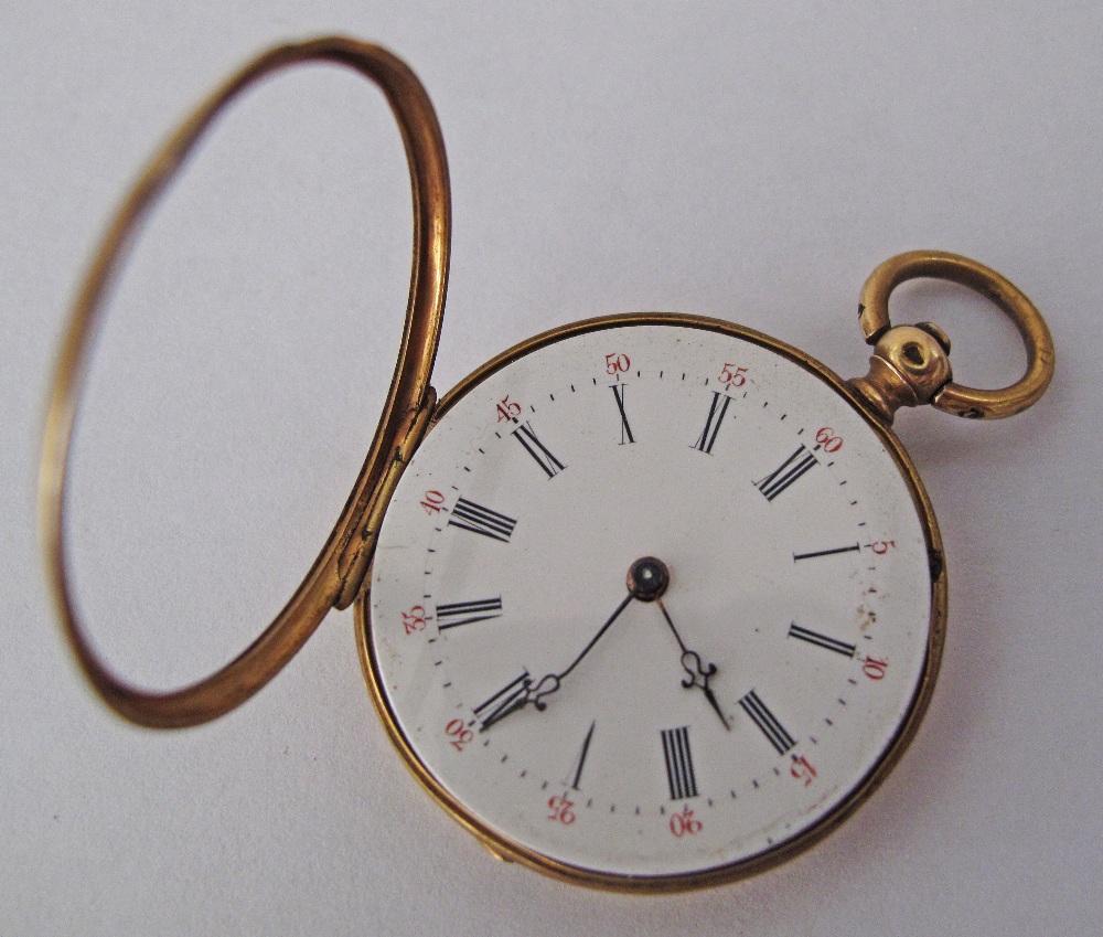 French gold pocket watch on stand - Image 7 of 9