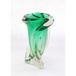 A Czechoslovakian Art glass vase in Josef Hospodka style, early 20th century, H15,5cm, W9,5cm.