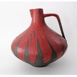 A West German Ceramano Stromboli 1960s ceramic pitcher designed by Hans Welling, numbered 201,