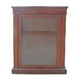 A Victorian mahogany veneered low side cabinet / display unit, with boxwood stringing, H97cm, W77cm,