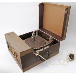 A 1950s Regentone Handygram Portable record player. 38X44X22cm.