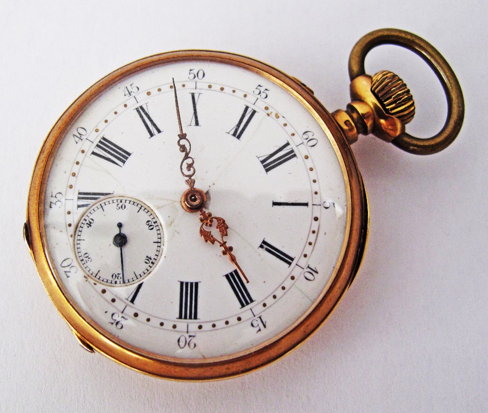 French gold pocket watch