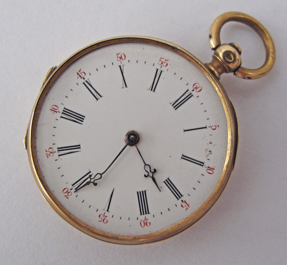 French gold pocket watch on stand - Image 5 of 9