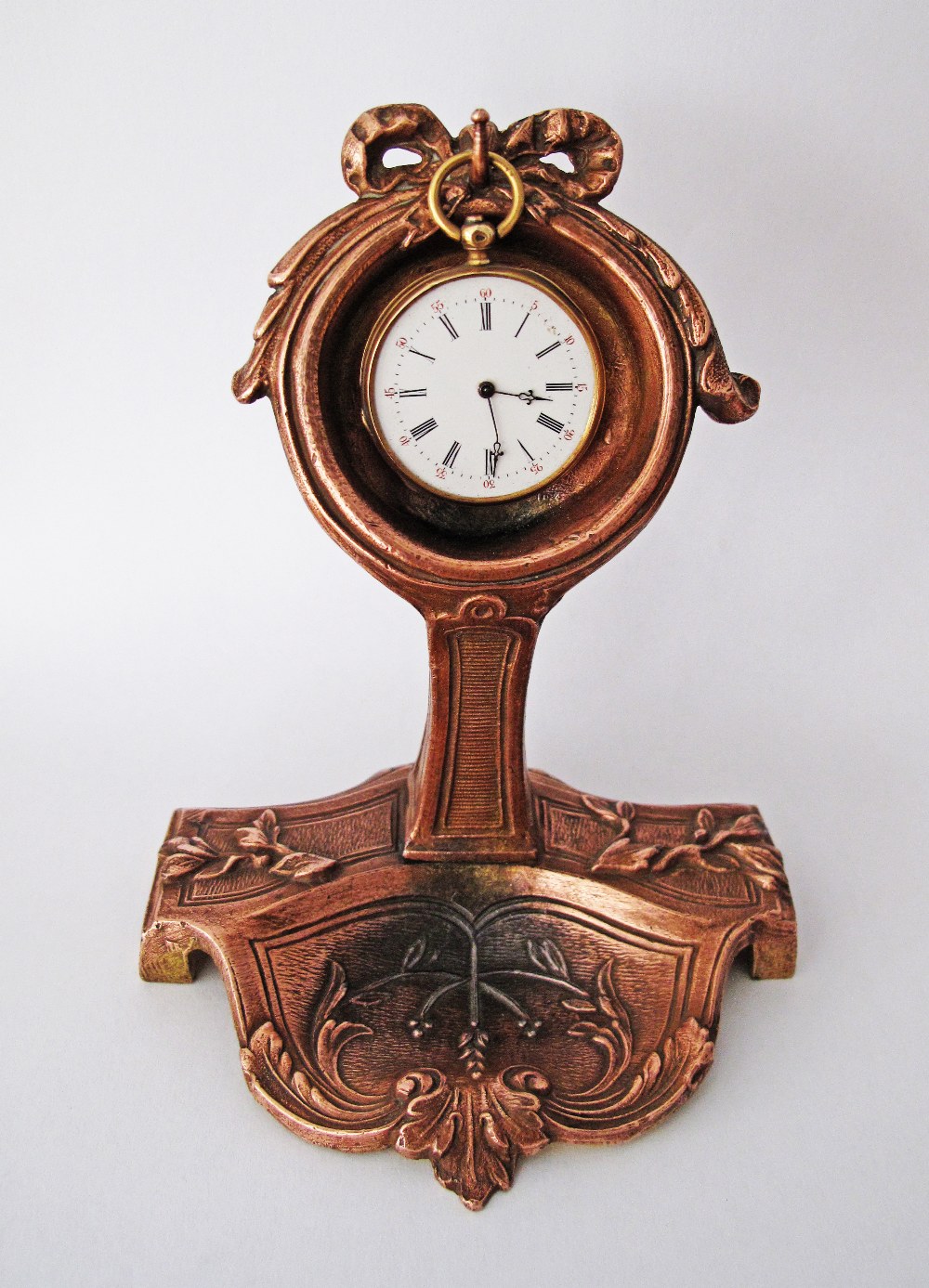 French gold pocket watch on stand - Image 2 of 9