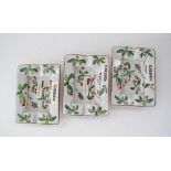 A set of three Chinese porcelain ashtrays, 21st century 8X10,5cm. (3)