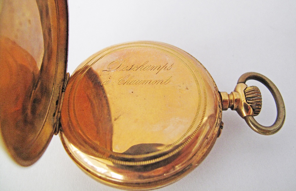 French gold pocket watch - Image 4 of 5