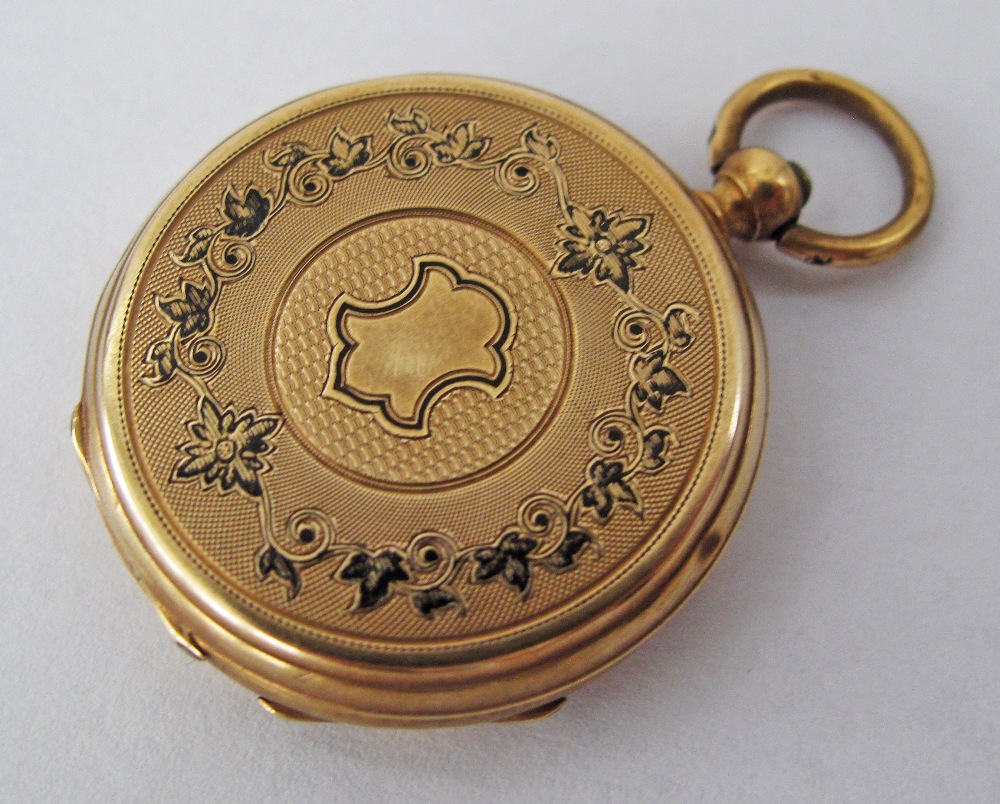 French gold pocket watch on stand - Image 6 of 9