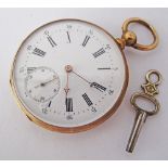 French gold pocket watch