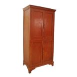 A vintage Cypriot cupboard with four doors in solid wood. W80cm, H182cm, D52cm.