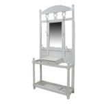 White painted entrance hall stand W90cm, D33cm, H208cm