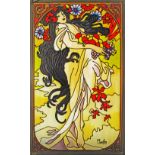 Art Nouveau style stained glass
