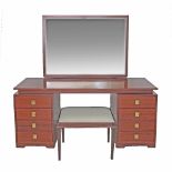 A mahogany veneered dressing table