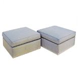 A set of two square ottomans