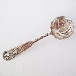 Chinese silver sugar spoon