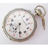 French silver pocket watch